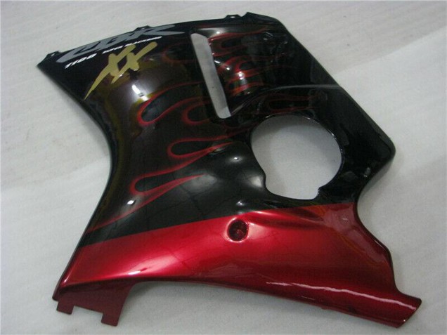Carena Moto ABS Honda CBR1100XX Blackbird 1996-2007 - Nero Lucido Rosso Fiamma
