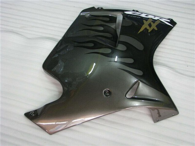 Carena Moto Honda CBR1100XX Blackbird 1996-2007 - Nero Lucido Argento Fiamma