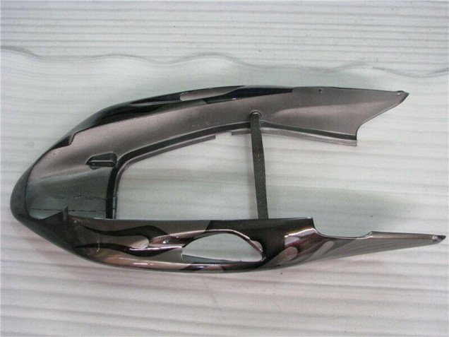 Carena Moto Honda CBR1100XX Blackbird 1996-2007 - Nero Lucido Argento Fiamma