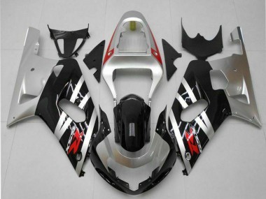 Carena Moto Suzuki GSXR 600/750 2001-2003 - Argento Nero Lucido Rosso