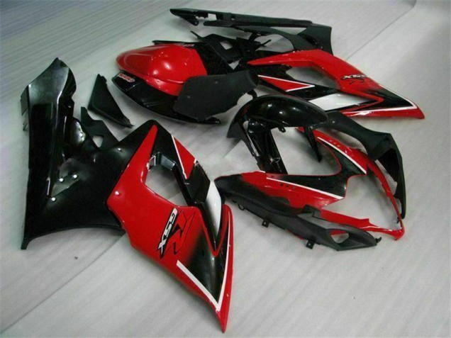 Carena Moto Suzuki GSXR 1000 2005-2006 - Rosso Nero Lucido Nero Opaco