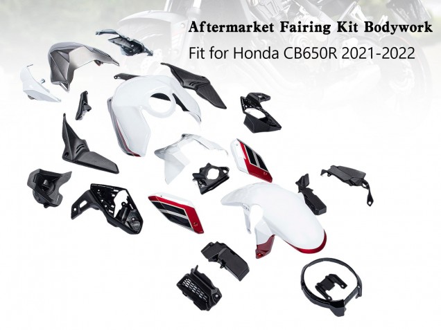 Carena Moto Honda CB650R 2019-2022 - Bianco Nero Rosso
