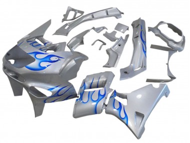 Carena Moto Kawasaki ZZR400 1993-2007 - Bianco Blu Fiamma