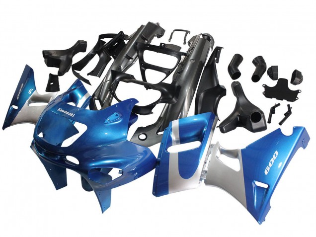 Carena Moto Kawasaki ZZR400 1993-2007 - Blu Argento Nero