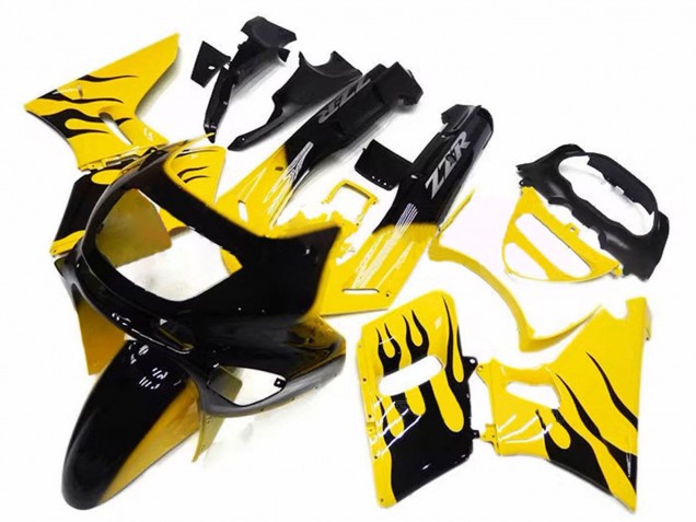 Carena Moto Kawasaki ZZR400 1993-2007 - Giallo Nero Fiamma