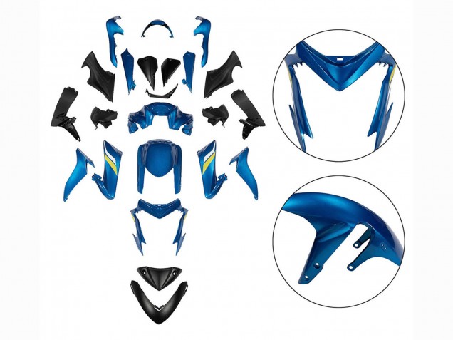 Carene Moto Suzuki GSX-S 1000 2015-2020 - Nero Blu Giallo