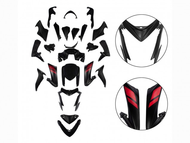 Carene Moto Suzuki GSX-S 1000 2015-2020 - Nero Rosso