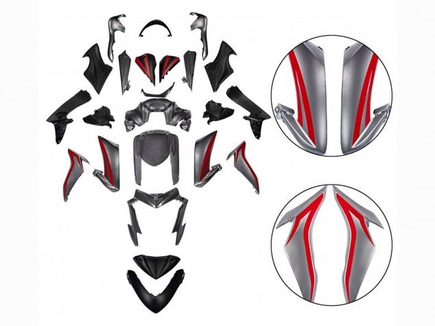Carene Moto Suzuki GSX-S 1000 2015-2020 - Rosso Argento