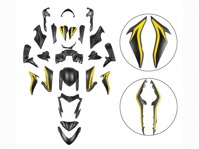 Carene Moto Suzuki GSX-S 1000 2015-2020 - Nero Giallo