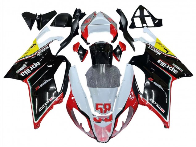 Carena Moto Aprilia RSV1000 2003-2006 - Bianco Rosso Nero Giallo 58