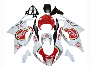 Carena Moto Aprilia RSV1000 2003-2006 - Bianco Rosso Lucky Strike Motul 34
