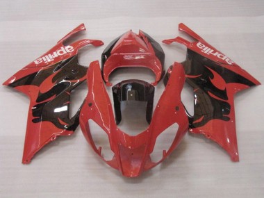 Carena Moto Aprilia RSV1000 2003-2006 - Rosso Nero Lucido