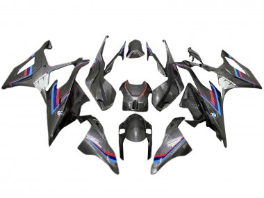 Carena Moto BMW S1000RR 2019-2022 - Nero Blu Rosso Fibra di Carbonio