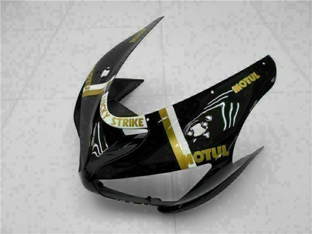 Carena Moto Kawasaki ZX6R 2005-2006 - Nero Lucido Bianco Oro Lucky Strike