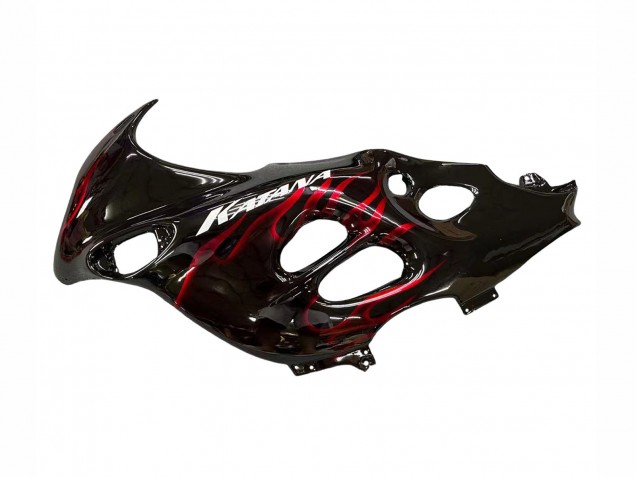 Carena Moto Suzuki GSX600F/GSX750F 2004-2006 - Nero Lucido Rosso Fiamma