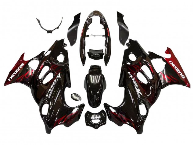 Carena Moto Suzuki GSX600F/GSX750F 2004-2006 - Nero Lucido Rosso Fiamma