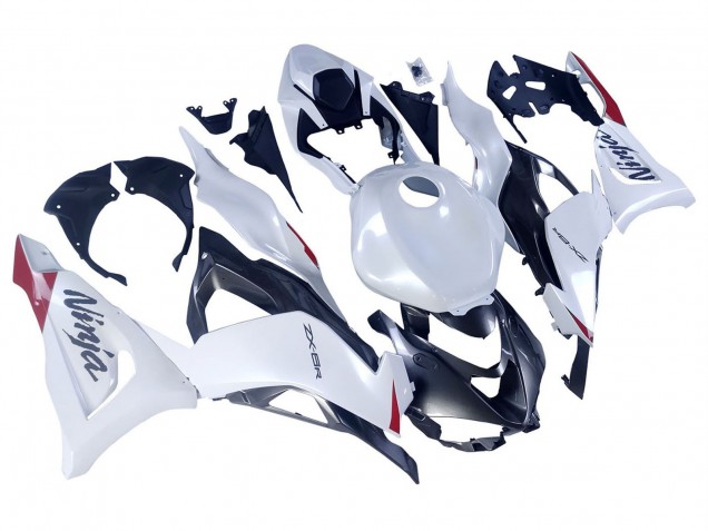 Carena Moto Kawasaki ZX6R 2023-2025 - Bianco Perla Nero Rosso