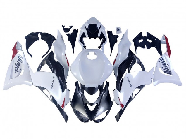 Carena Moto Kawasaki ZX6R 2023-2025 - Bianco Perla Nero Rosso