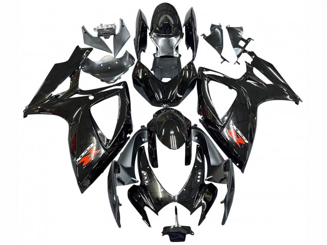 Carena Moto Suzuki GSXR 600 / GSXR 750 2006-2007 - Nero Lucido Argento Rosso