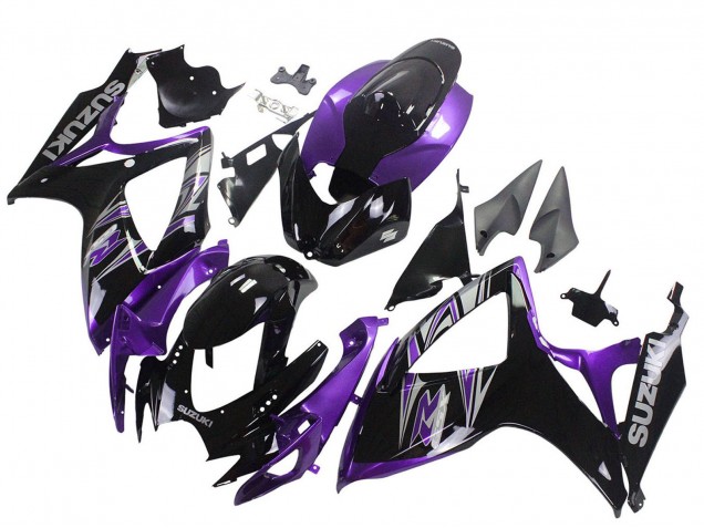 Kit Carena Moto Suzuki GSXR 600 / GSXR 750 2006-2007 - Viola Nero Lucido