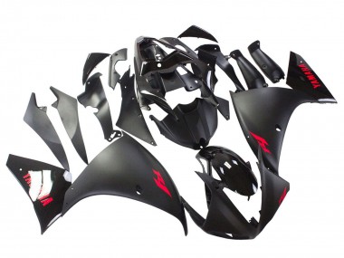 Carena Moto Yamaha YZF 1000 R1 2009-2011 - Nero Opaco Rosso Decal