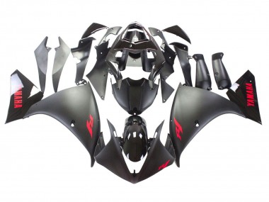 Carena Moto Yamaha YZF 1000 R1 2009-2011 - Nero Opaco Rosso Decal