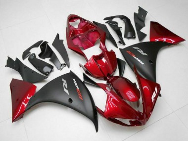 Carena Moto Yamaha YZF 1000 R1 2009-2011 - Rosso Nero Opaco