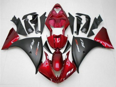 Carena Moto Yamaha YZF 1000 R1 2009-2011 - Rosso Nero Opaco