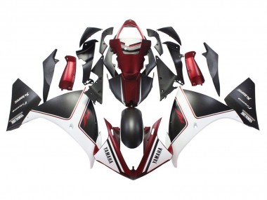 Carena Moto Yamaha YZF 1000 R1 2009-2011 - Rosso Bianco Nero Opaco