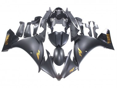 Carena Moto Yamaha YZF 1000 R1 2012-2014 - Nero Opaco Oro Decals