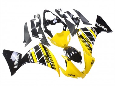 Carena Moto Yamaha YZF 1000 R1 2012-2014 - Giallo Bianco Nero