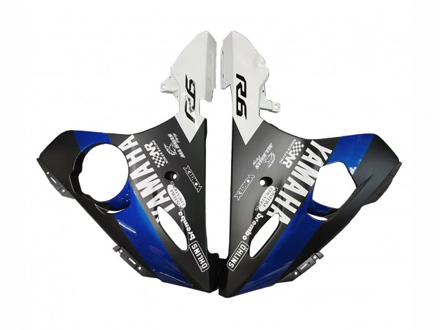 Carena Moto Yamaha YZF R6 2003-2004 - Blu Bianco Nero Lucido Yamalube