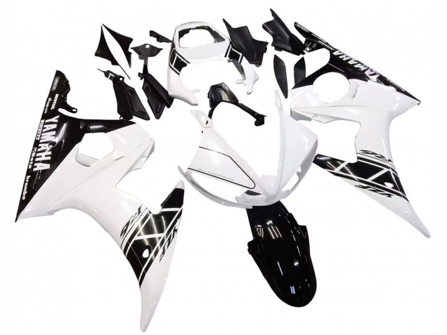 Carena Moto Yamaha YZF R6 2003-2004 - Bianco Nero Lucido