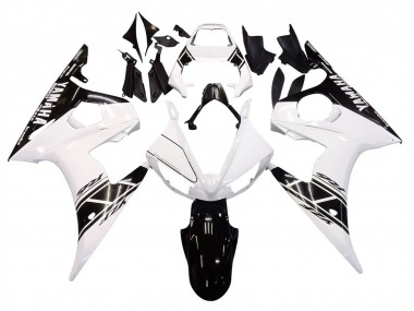 Carena Moto Yamaha YZF R6 2003-2004 - Bianco Nero Lucido