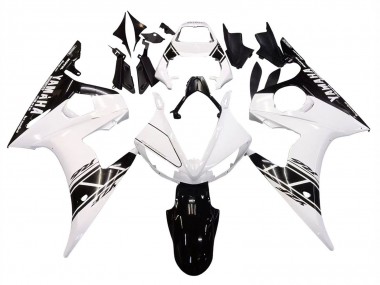Carena Moto Yamaha YZF R6 2003-2004 - Bianco Nero Lucido