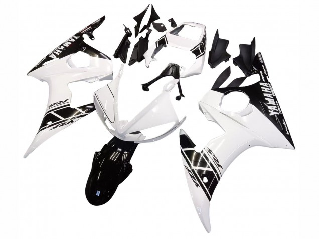 Carena Moto Yamaha YZF R6S 2006-2009 - Bianco Nero Lucido