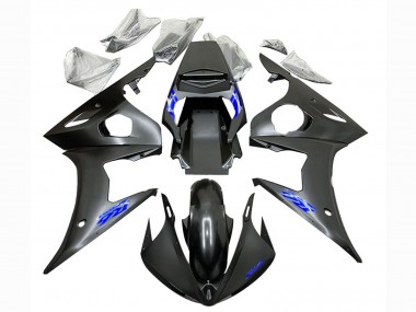 Carena Moto Yamaha YZF R6 2003-2004 - Nero Opaco Blu
