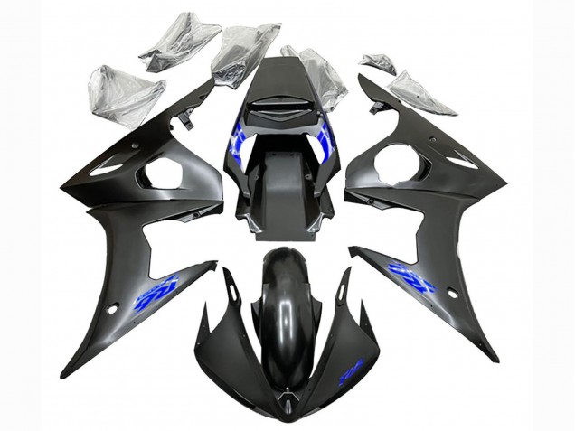 Carena Moto Yamaha YZF R6 2003-2004 - Nero Opaco Blu