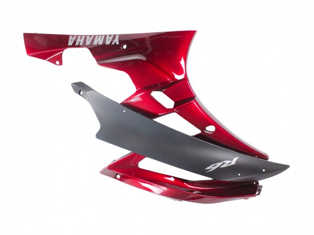 Carena Moto Yamaha YZF 600 R6 2006-2007 - Rosso Nero Opaco