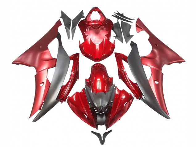 Carena Moto Yamaha YZF 600 R6 2008-2016 - Rosso Grigio