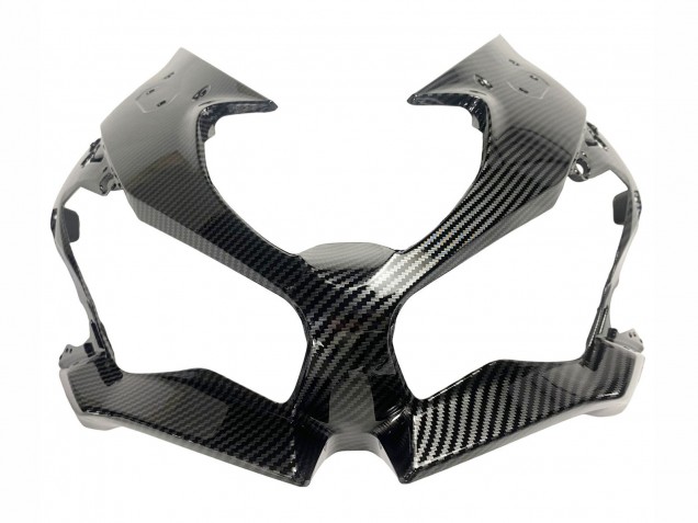 Carena Moto Kawasaki ZX6R 2019-2022 - Bianco Nero Fibra di Carbonio