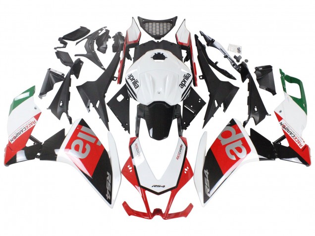 Carena Moto Aprilia RS4 50 125 2012-2018 - Bianco Rosso Verde Nero Lucido