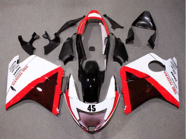 Carena Moto Honda CBR1100XX Blackbird 1996-2007 - Bianco Rosso Nero Lucido