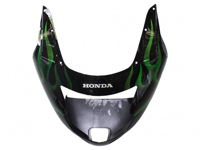 Carena Moto Honda CBR1100XX Blackbird 1996-2007 - Nero Lucido Verde Fiamma