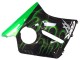 Carena Moto Honda CBR1100XX Blackbird 1996-2007 - Nero Lucido Verde Fiamma