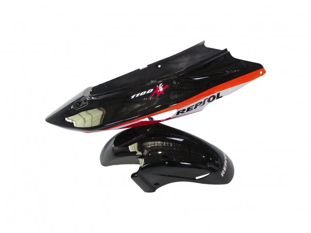 Carena Moto ABS Honda CBR1100XX Blackbird 1996-2007 - Arancia Bianco Rosso Nero Lucido Repsol