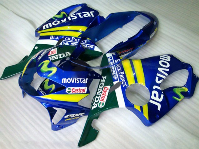 Carena Moto Honda CBR600 F4 1999-2000 - Blu Giallo Verde MoviStar Castrol