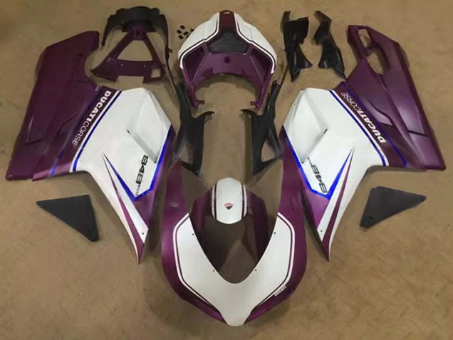 Carena Moto Ducati 848 2007-2014 - Bianco Blu Viola Corse