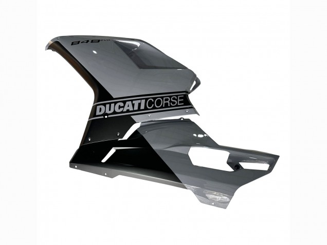 Carena Moto Ducati 848 2007-2014 - Argento Oro Nero Opaco