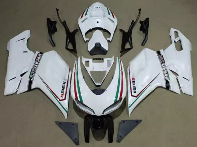 Carena Moto Ducati 1198 2007-2014 - Bianco Rosso Verde Nero Corse